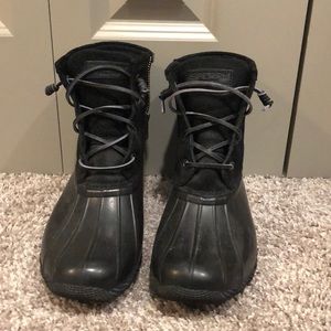 Black Sperry Duck Boots